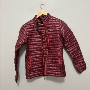 Patagonia Maroon Ultralight Down Jacket